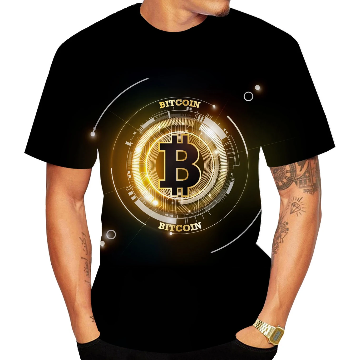 Newest BTC Bitcoin 3D Print T-shirt Men/Women Funny Short Sleeved Tees Cool Summer Men Women Kids T Shirt Pullover Tops 100-6XL