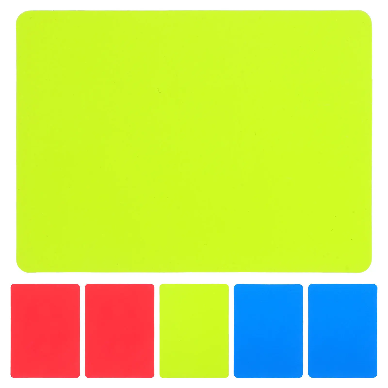

6Pcs Referee Three Color Cards Professional PVC Soccer Football Red Yellow Blue Penalty Cards Game Referee Accessory