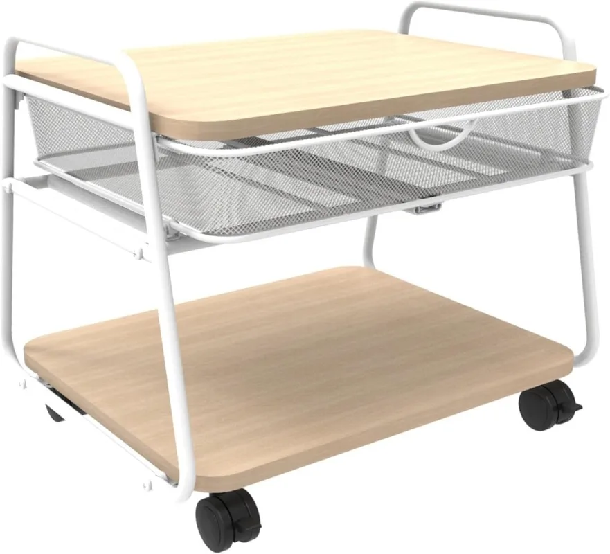 

Универсальная тележка под столом и универсальная подставка для принтера, стол для принтера для домашнего офиса, мобильная тележка на колесиках с 2-местной основой