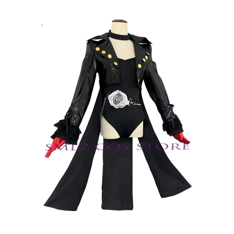 أزياء أنيمي كاسومي يوشيزاوا التأثيرية P5R البنفسجي أزياء تنكرية للسيدات بدلة قفز مثيرة معطف من البولي يوريثان بدلة مناسبة للعب الحفلات