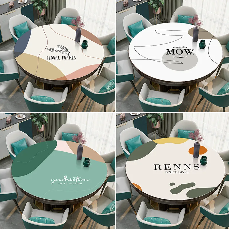 2022 Modern PU Leather Tablecloth Waterproof and Oil-Proof Disposable Household Rectangular Tablecloth Table Mat Textiles