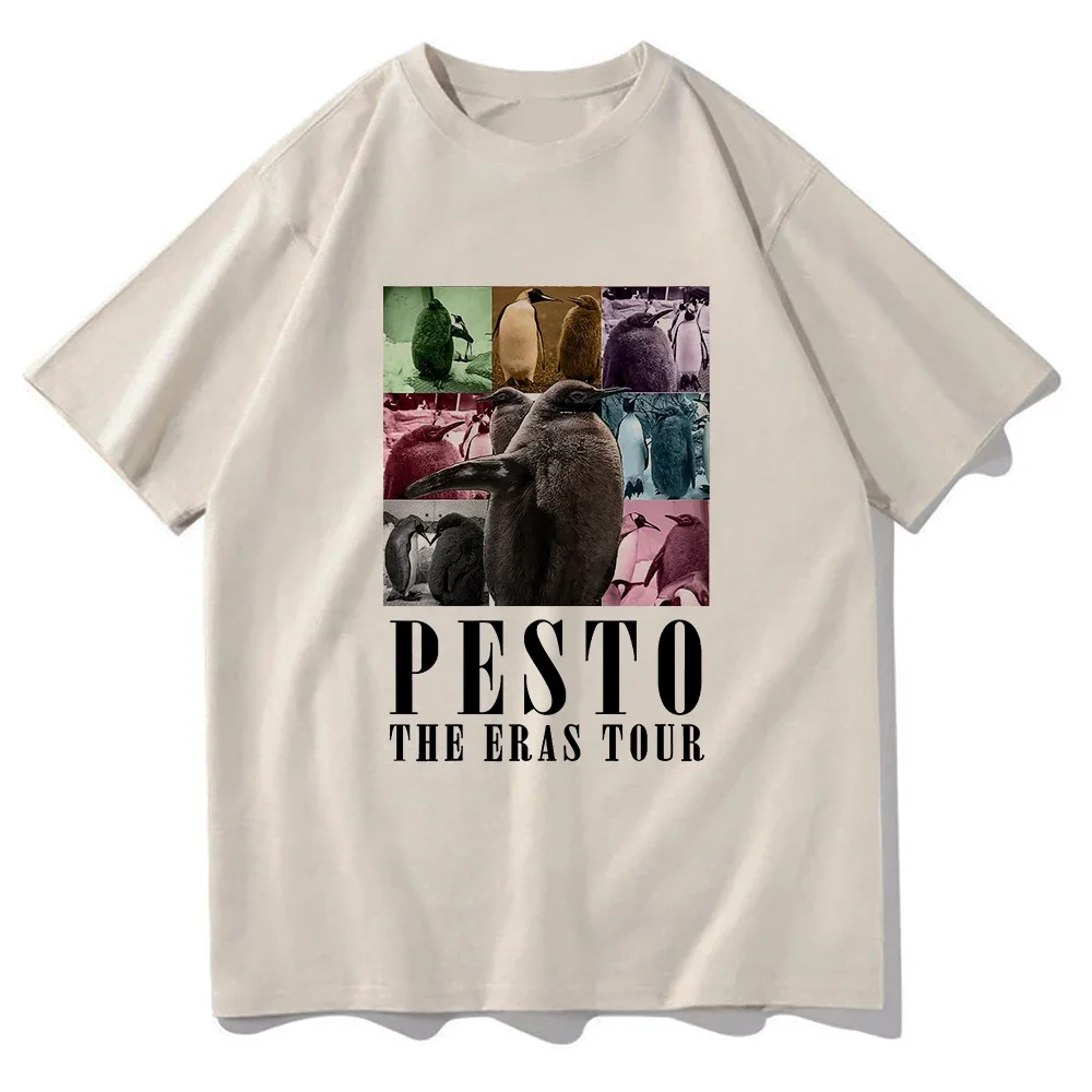 The Pesto Penguin 2024 Eras Tour Tshirts Funny Men/women Clothing Unisex Cotton Short Sleeve Tops Graphic TShirt Vintage Clothes