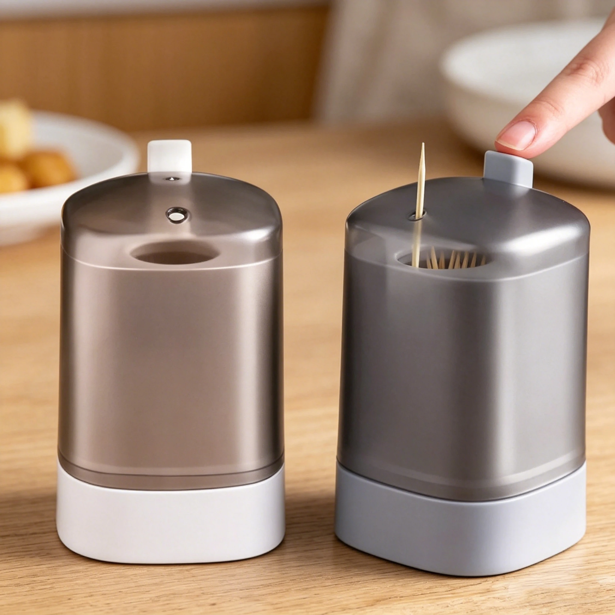Toothpick Box Detachable Tooth Pick Storage Dispenser Automatic Pushtype Toothpick Holder Box Table Decoration Toothpick Holder