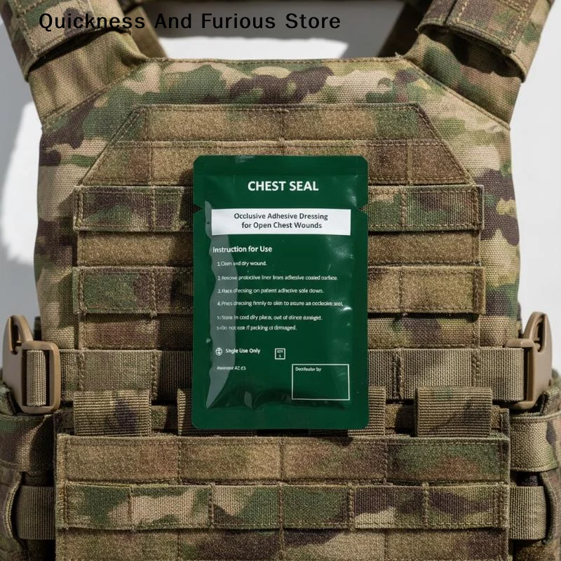 【A】Chest Seal Life-Saving Wound Care for Emergency or Tactical Situations Advanced Adhesive Sterile Transparent Lightweight Vent