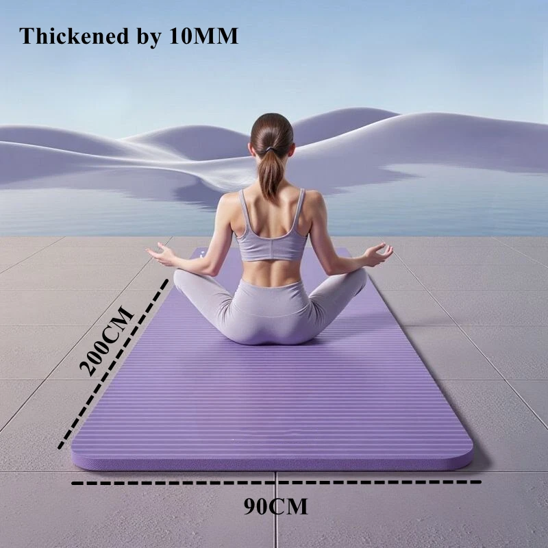 

Yoga Non-slip 200/185×80/90cm Workout Sport Plank Cushion Gym Equipment Widen Foam Yoga Pads Fitness Pilate Mat 10MM ExtraThick