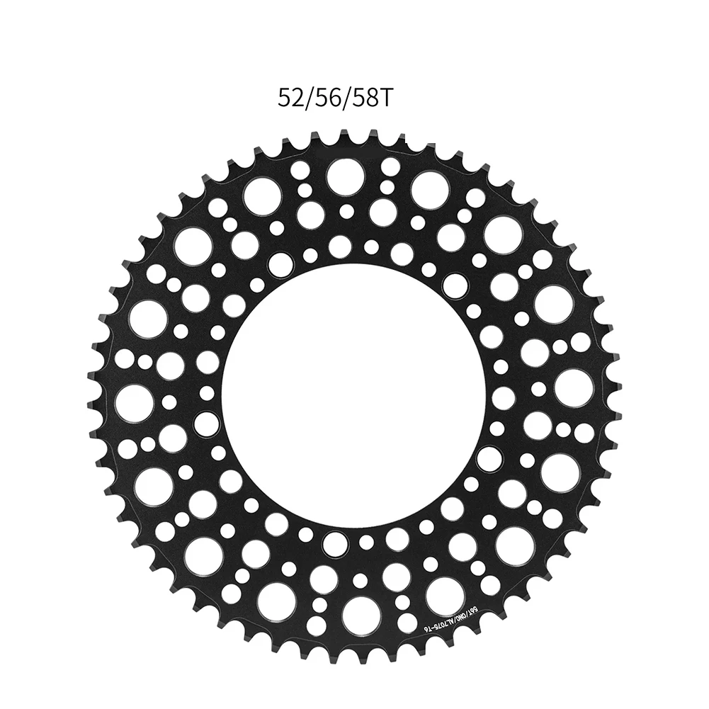 Chainring Alloy Sprocket Black Single Disc Wheel Mud Accumulation Prevention Integrated Numerical Control Milling