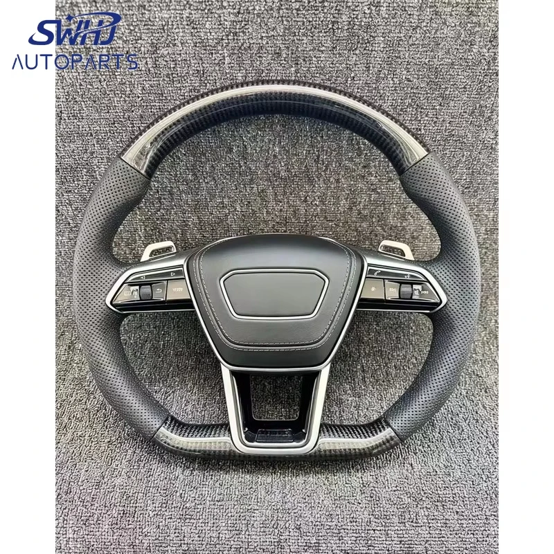 for Audi RS3 RS4 RS5 RS6 RS7 Carbon Fiber Leather Sports Steering Wheel( CONTACT US FOR STYLE)