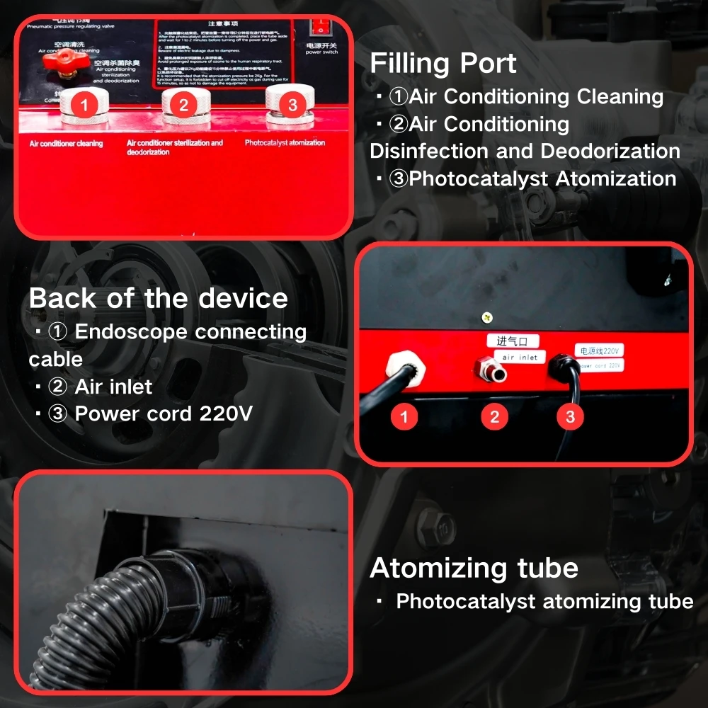 Vehicle AC System Cleaner BZDO-A4-06 Visual Inspection, Anti-Bacterial Spray, Universal Fit, High Efficiency