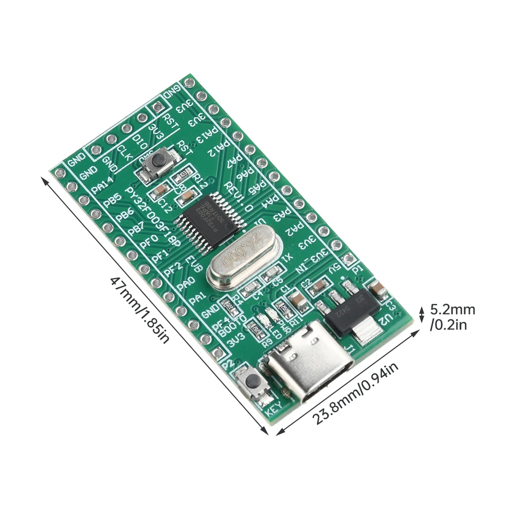 DC 1.7V-5.5V PY32F003 MCU Development Board PY32F003F18P6TU Development Board M0 Core 32-bit MCU ADC DMA Controller