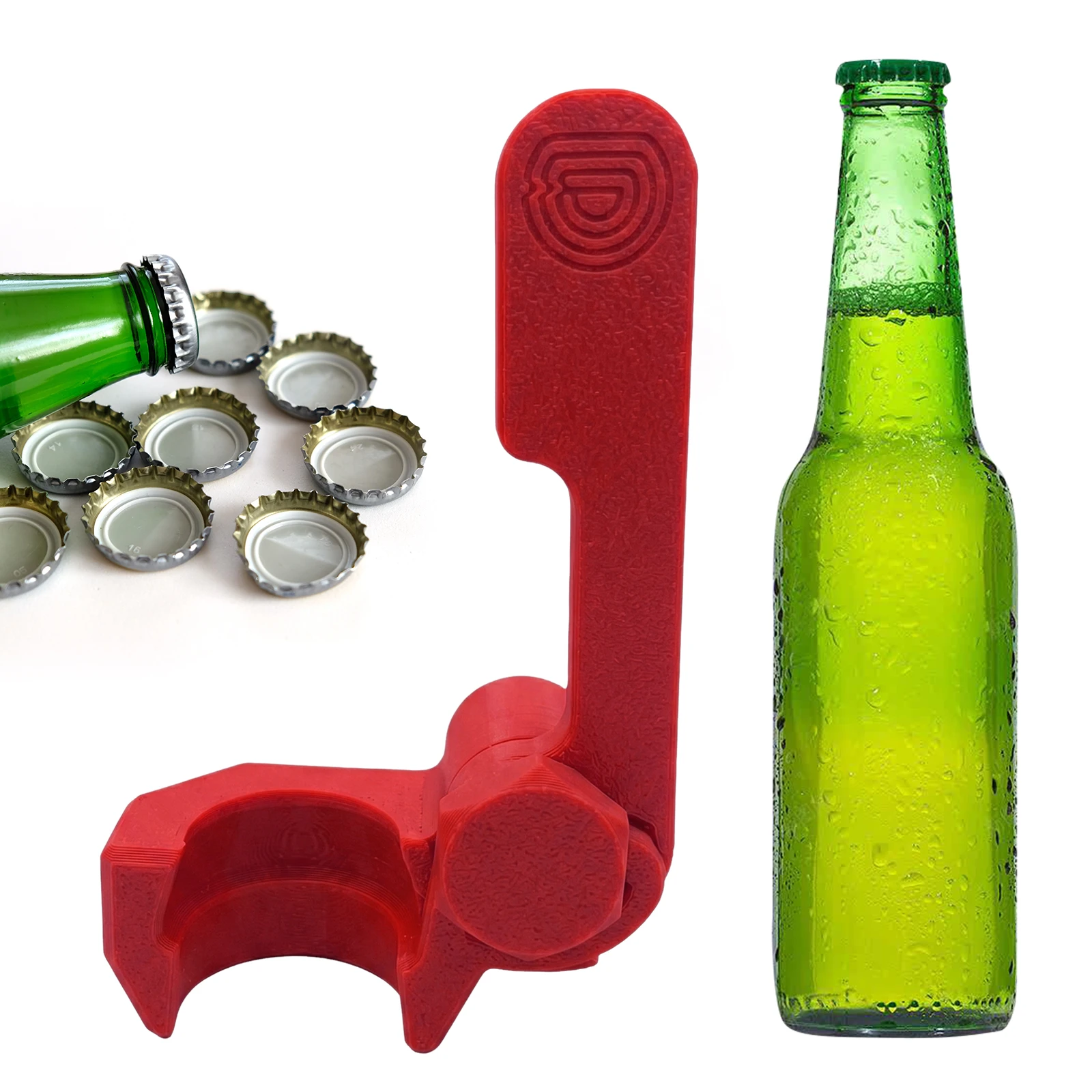 Plastic Beer Bottle Opener 3D Printing Beer Cap Launcher Easy To Operate for Home Kitchen Party Man Cave Bar Desk Fun Gift