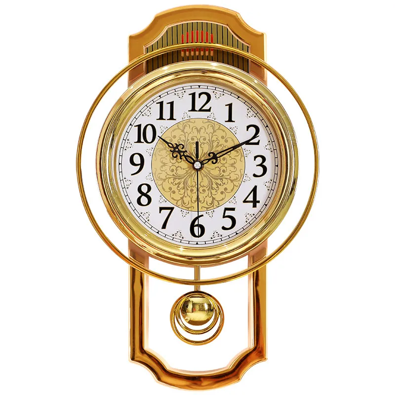 

Европейские ретро-настенные часы в стиле swing, модные кварцевые часы для гостиной без сверления, современные и простые.