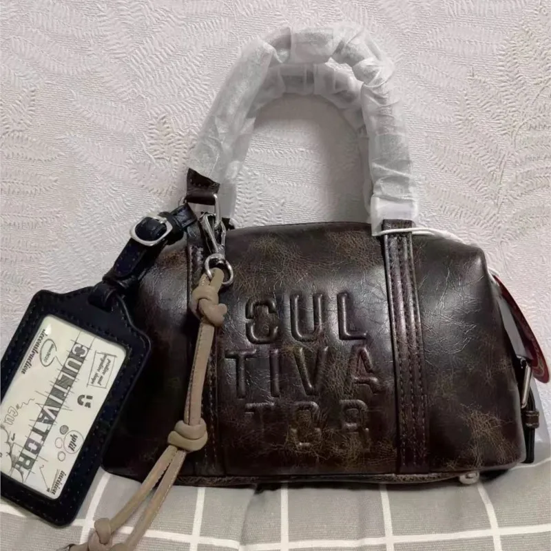 JIAERDI Vintage Style Card Slot Boston Handbag Women Trendy Multifunctional Shoulder Bag Ladies Leather Spacious Luxury Bags Y2k