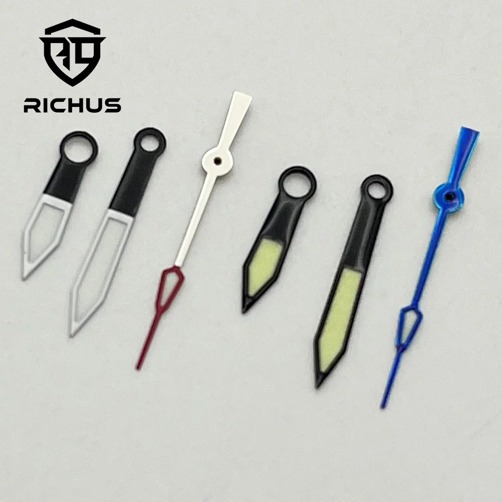 Manecillas de reloj RICHUS luminosas verdes compatibles con NH35 NH36 ETA2824 2836 Miyota8205 8215 821A Mingzhu DG2813 3804 PT5000 movimiento