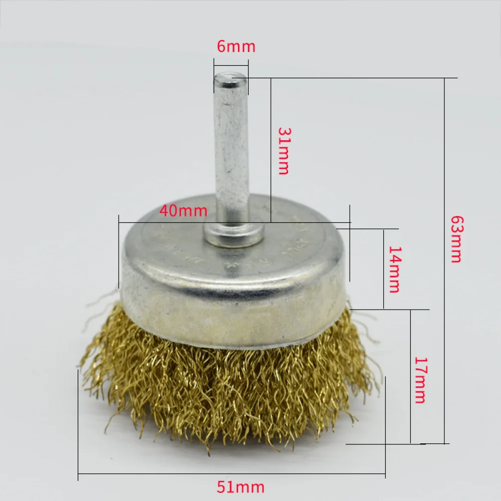 Heavy Duty Steel Wire Brush Kit For Rotary Tool Drill Attachment Stripping Paint Deburring Cleaning Metal Wood Surface
