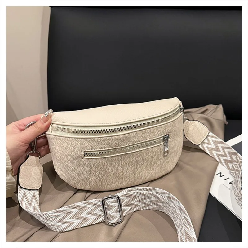 

2025 Bags for Women's Dumplings Bags Jacquard Webbing European and American Trend PU Leather Crossbody Bags for Women