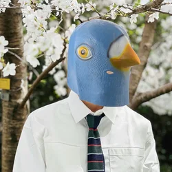 Headgear Pigeon Mask Super Cute Sparrow Mask Latex Animal Headgear Green Bird Headgear Day Dove Creative Party Accessories