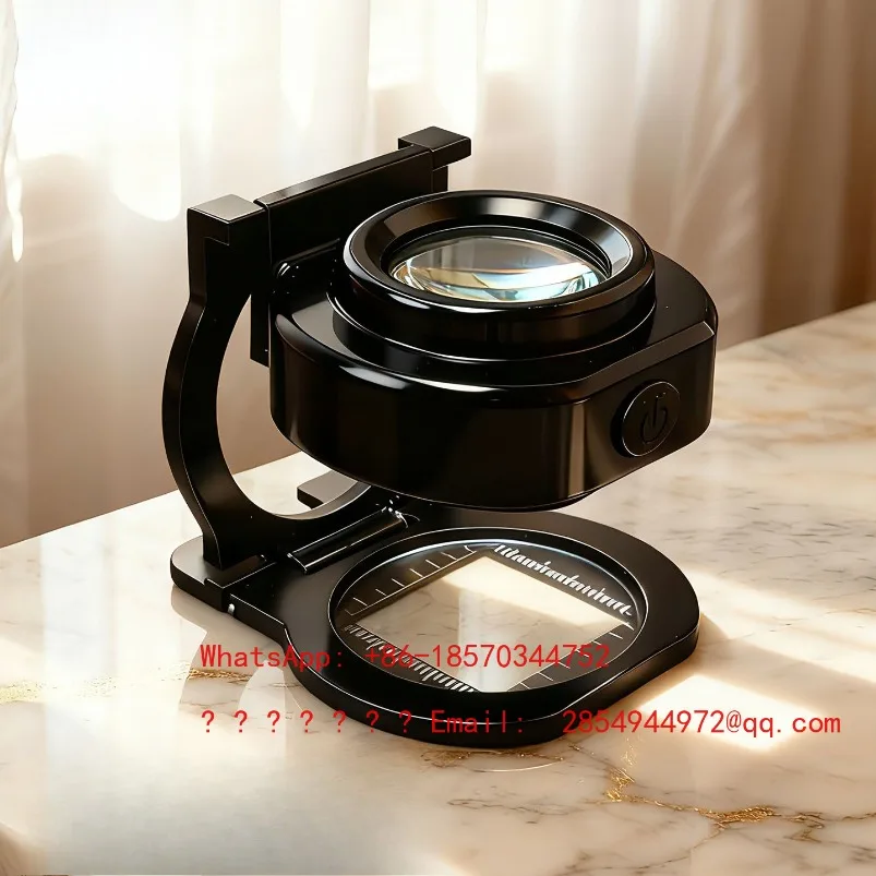 

50x Illumination Cloth Mirror High-definition Textile Warp and Weft Density Meter with Lamp Holder Type High-definition Charging