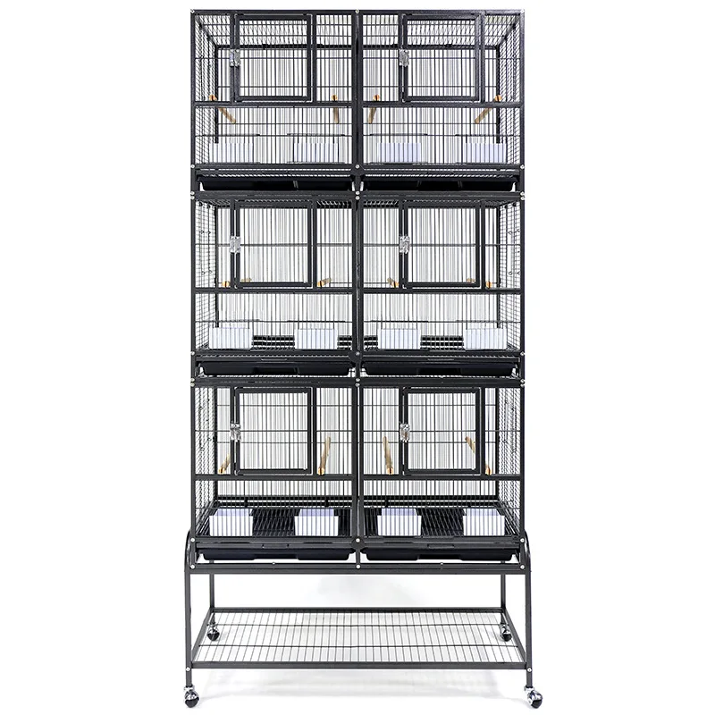 

Manufacturer Wholesale Three-layer square Large Parrot Cage Bird Cage Big Breeding Birdcage