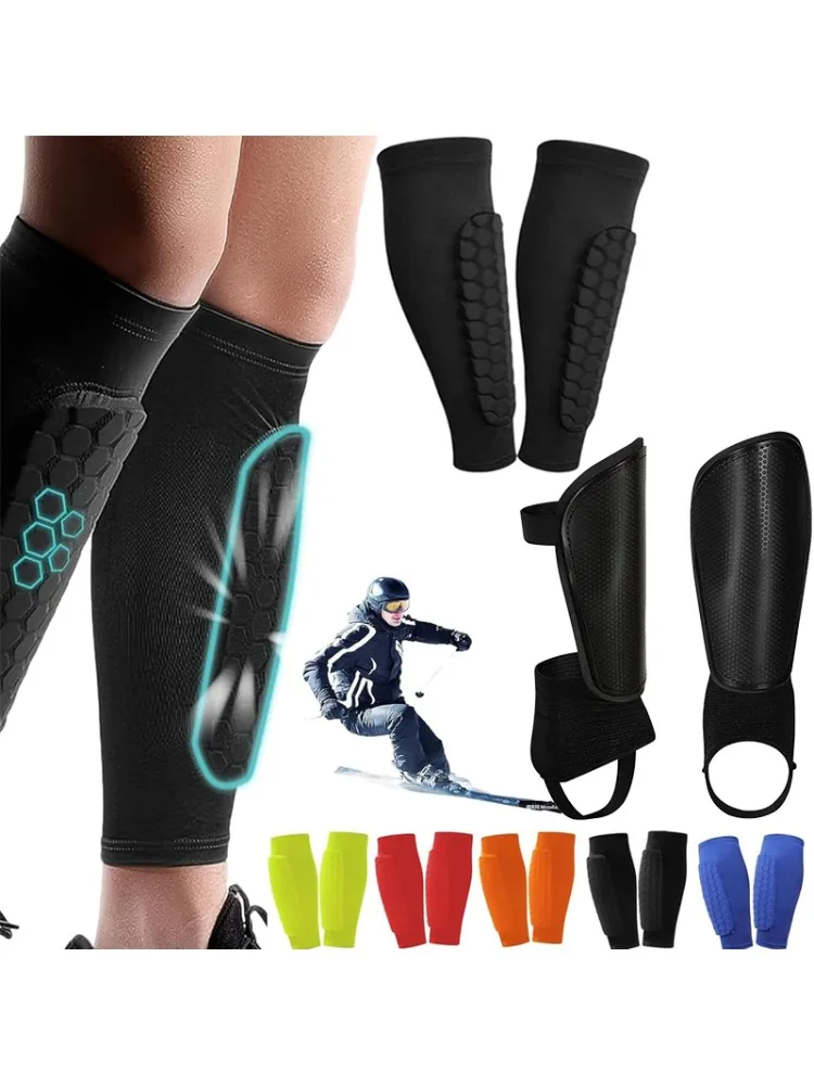 AliExpress NONE Honeycomb Shin Guards Ski Leg Pads Breathable Anti Collision Soccer Basketball Cycling Protective Elastic Sport Leggings