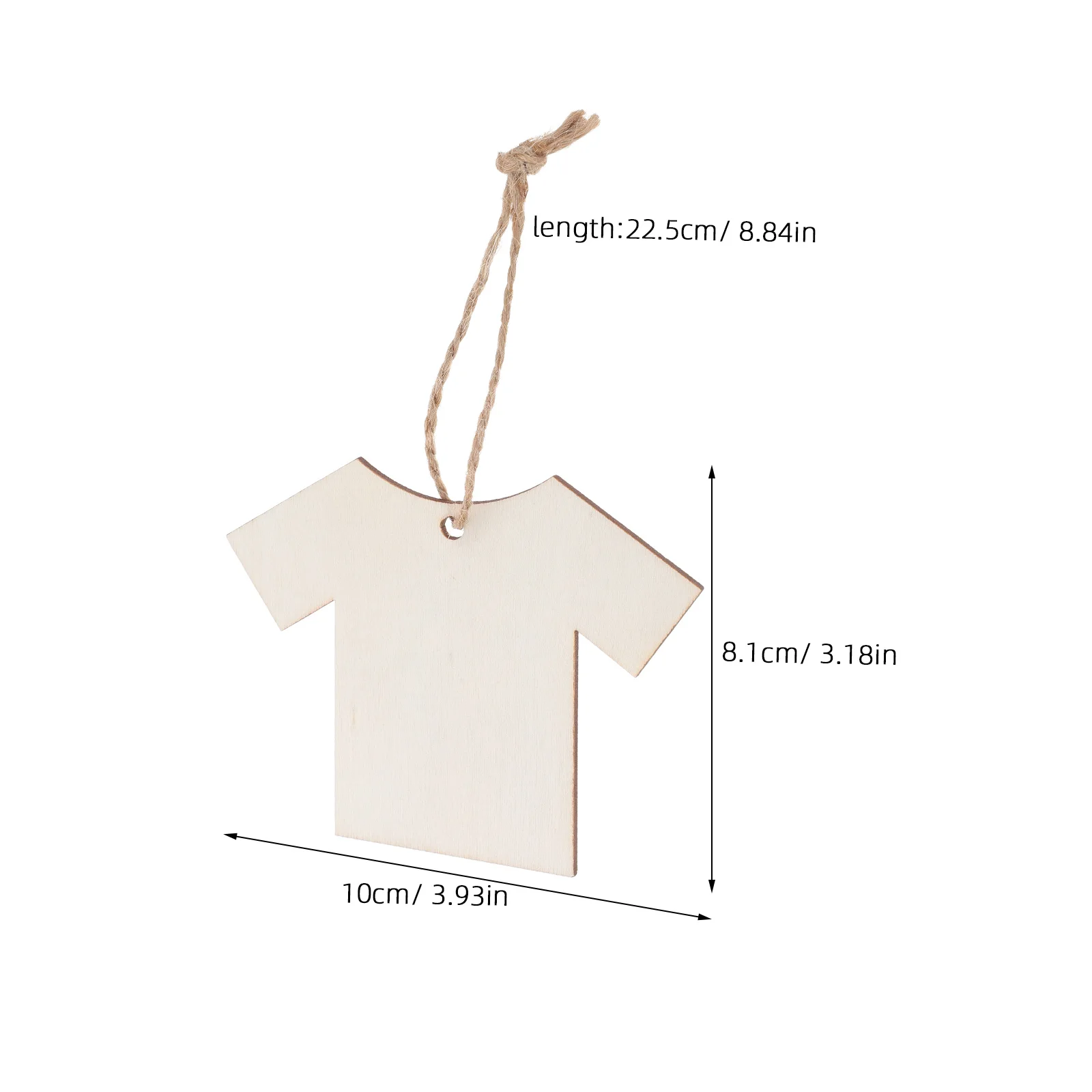 20Pcs Wooden T Shirt Cutout Tags Blank DIY Labels for Clothing Retail Display Wedding Party Craft Clothing Labels