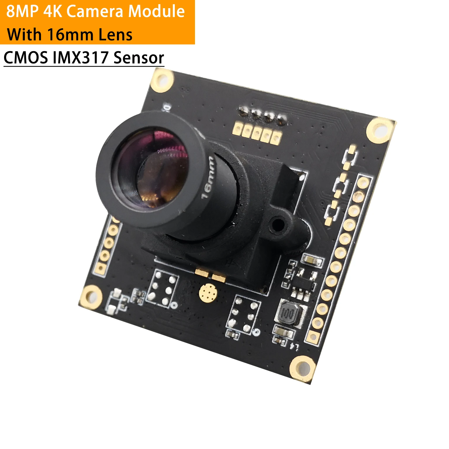 Camera Module 4K CMOS IMX317 Wide Angle 120 Degree High Resolution Distortionless Lens For High-speed Mini USB Camera Video