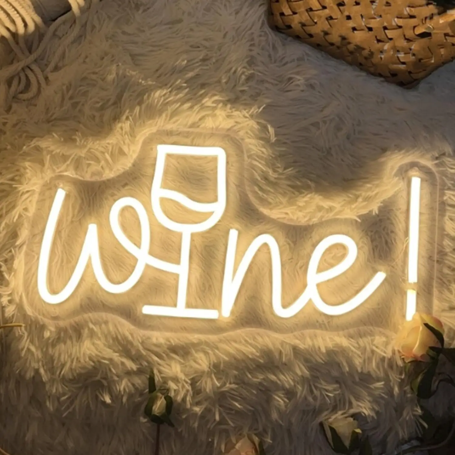 Acrylic Wine Neon Sign for Wall Background Decoration, LED Dimmable Bar Neon Decoration Cocktail Light Handmade Art Lamp for Hom