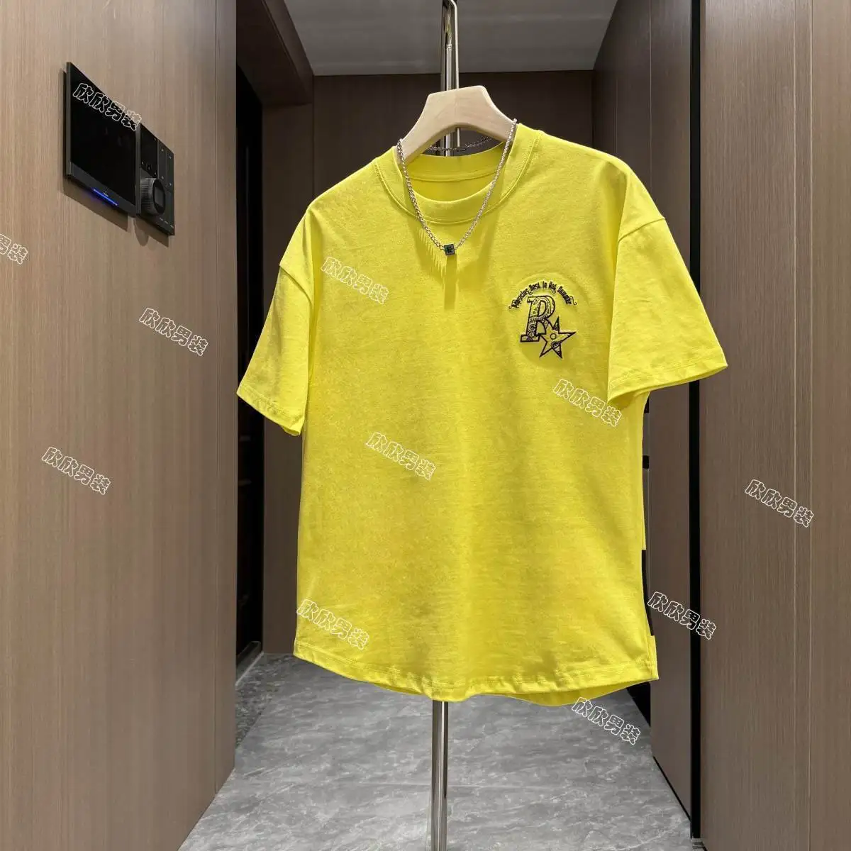 New Dovetail Top Ethnic Style Print Fashion Trendy Pure Cotton Short-sleeved T-shirt for Men