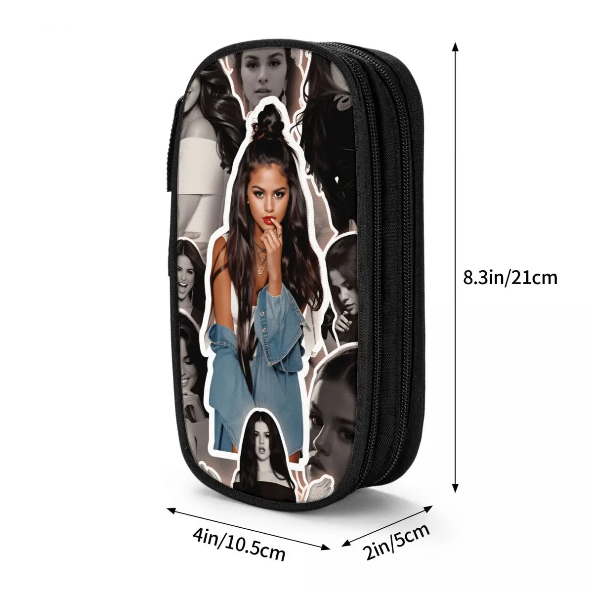 Singer S-Selena G-Gomez I Said I Love You First Estuche para lápices Estuche para lápices retro para niños Impreso Suministros para la vuelta a la escuela Idea de regalo