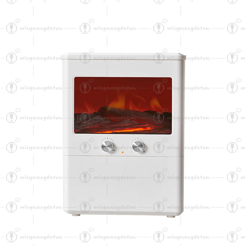 Simulated Flame Humidifier, Ultra Quiet Large Mist Air Humidifier, Household Aroma Diffuser, Indoor Moisturizer for Bedroom