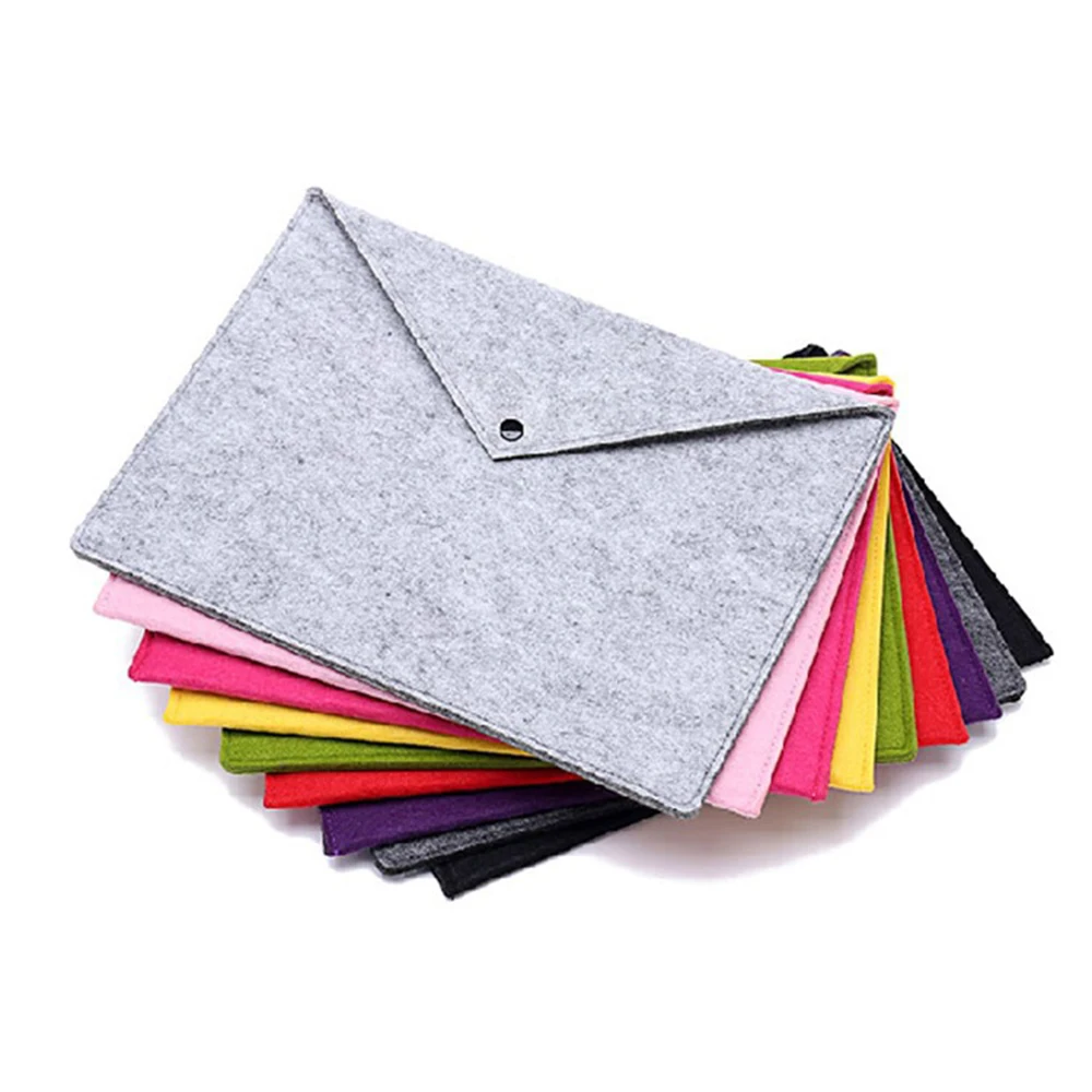 

5 Pcs Simple A4 Big Capacity Document Bag pad Business Briefcase File Folders Chemical Felt Filing Product 8 colors available