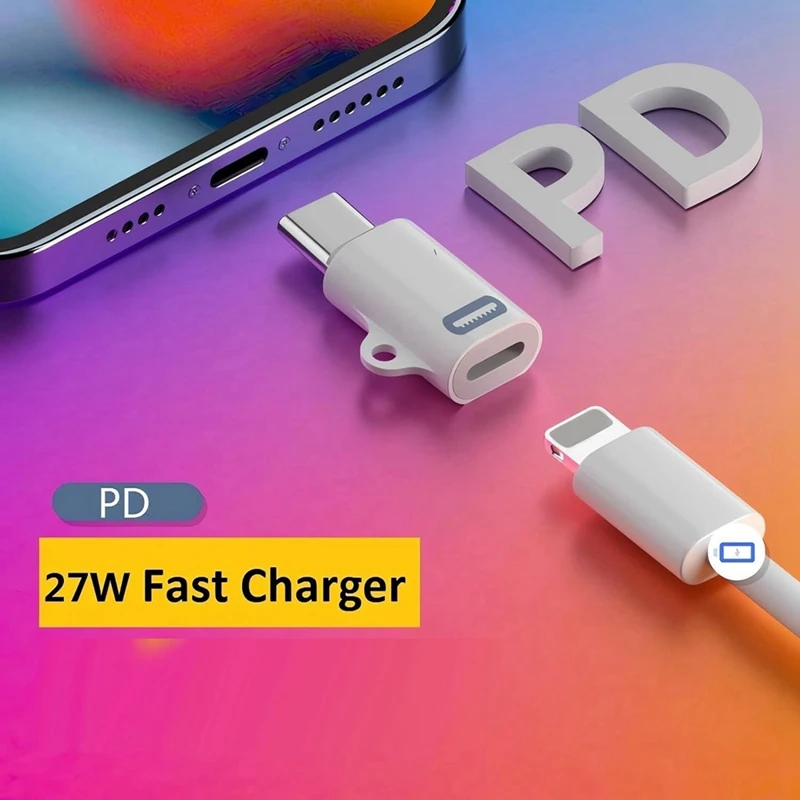 2PCS Charging Converter, For Apple Interface Female To USB C Male, For Iphone 15/15 Plus/15 Pro/15 Pro Max And Ipad Pro