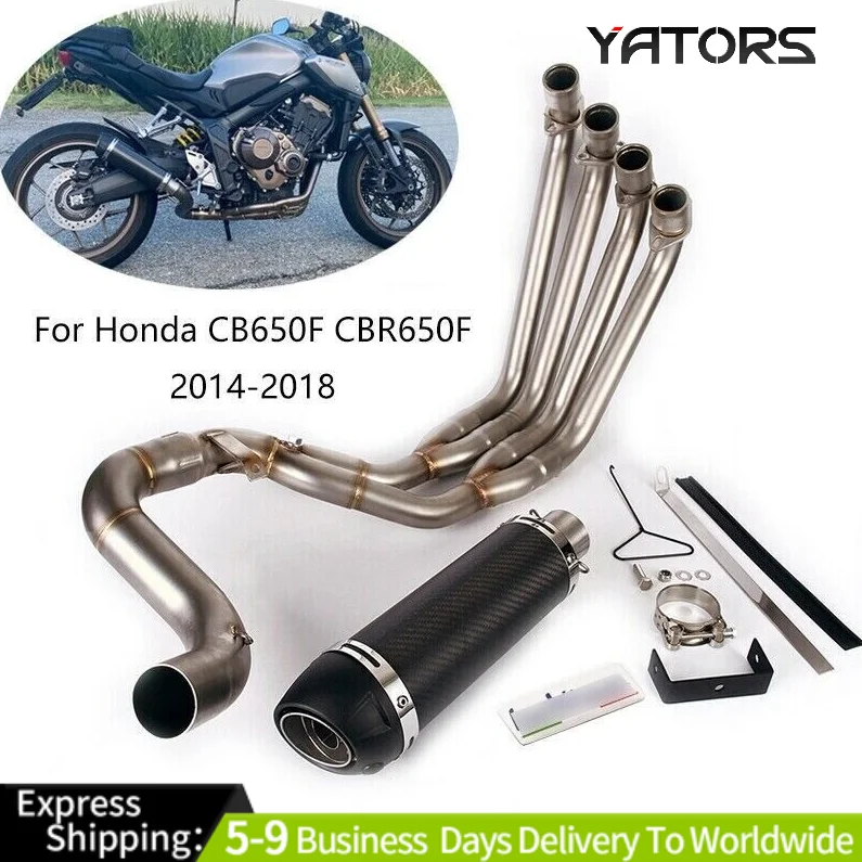 

Full Exhaust System Front Header Muffler Pipe For Honda CBR650R/F CB650R/F 14-24 Exhausts Pipes