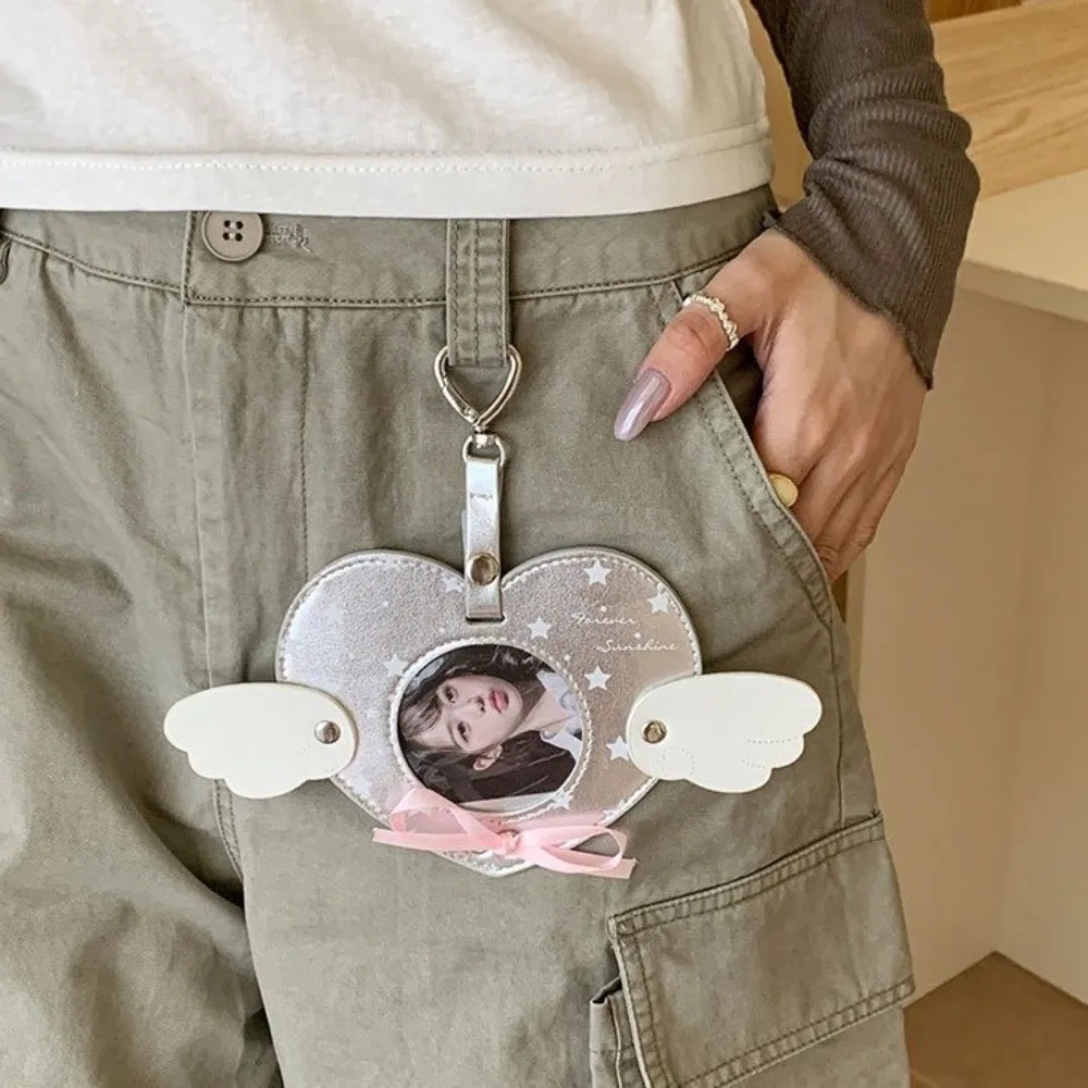 Gifts PU Badge Display Holder Hanging Backpack Decoration Badge Card Holder Viewing Window Badge Collecting Badge Storage Case