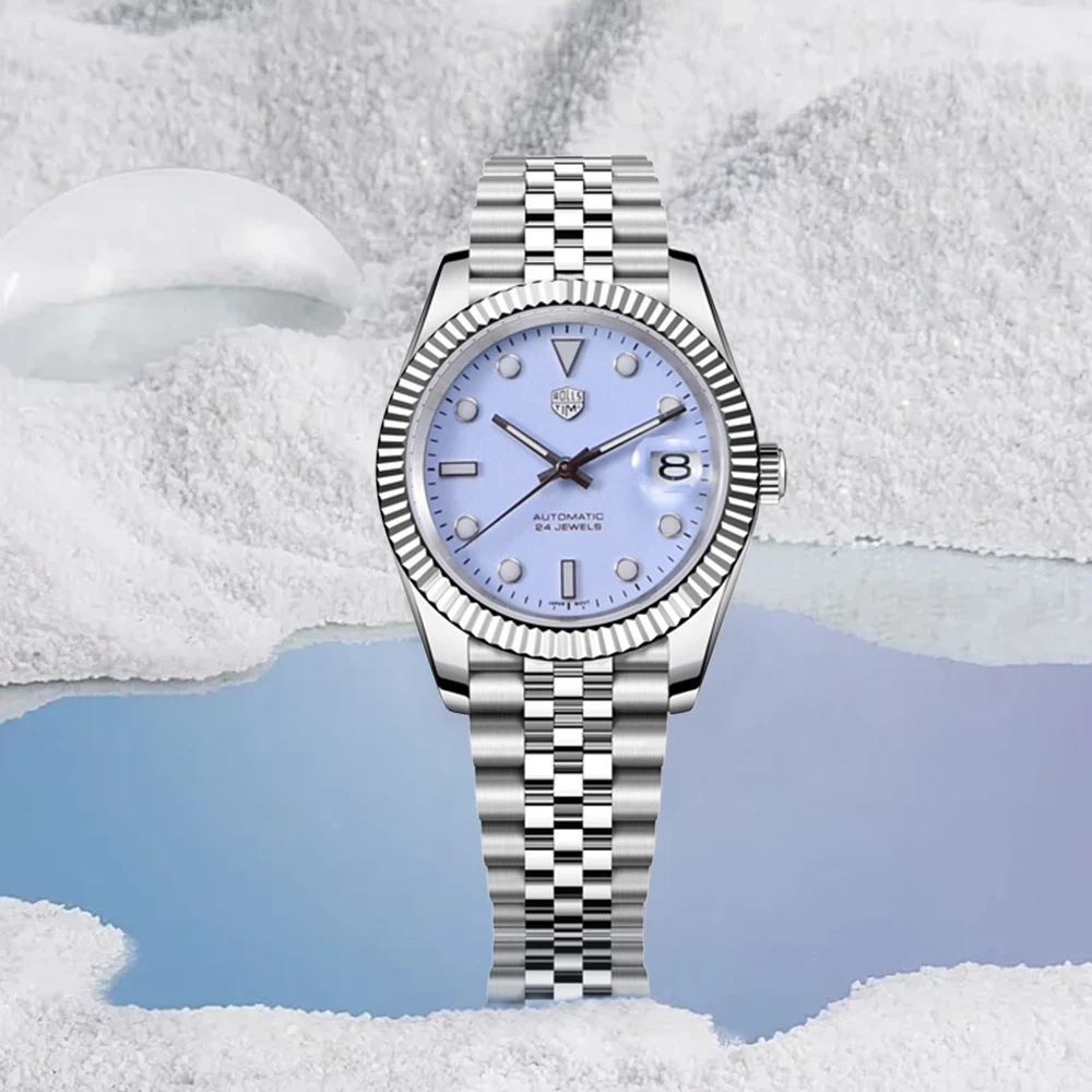 

RollsTimi Luminous Mens Watch Luxury Automatic Watch Japan NH35A Mechanical Watch Fashion Sapphire Glass Mirror Clock Sport GIft