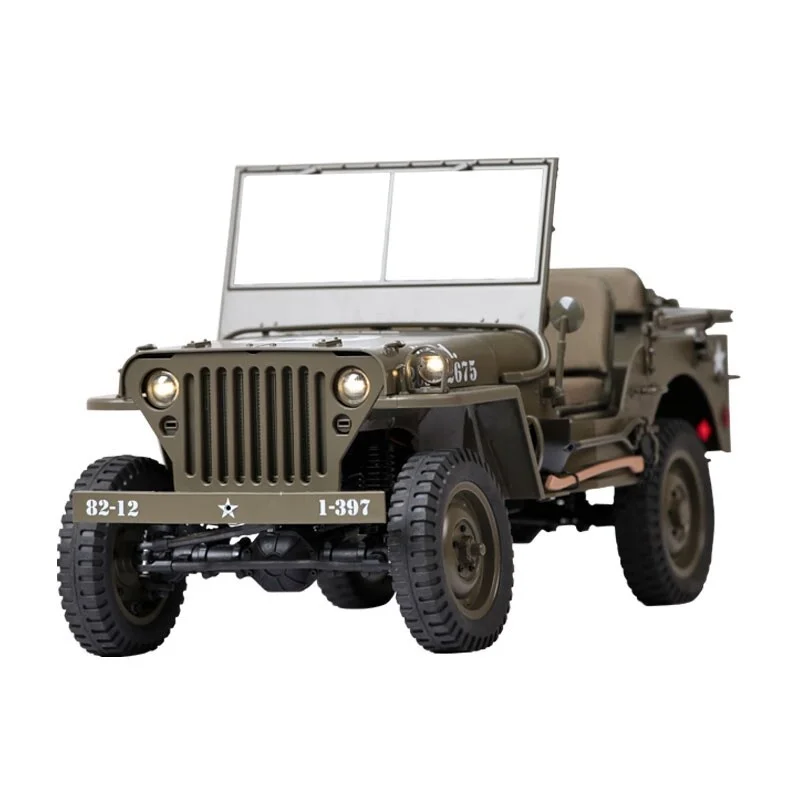 FMS 1/6 1941 MB Scaler Willys Jeep Rc Car 4WD Electric Rc Crawler Off Road Rock Crawling Remote Control Vehicle Model Toys Gifts