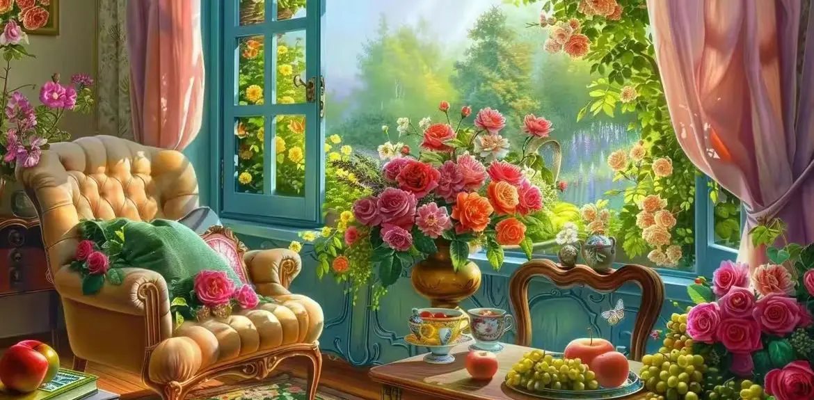 

14CT вне окна Наборы для печати Вышивка крестиком DIY Набор для рукоделия Домашний декор Поделки с иглами Нитки