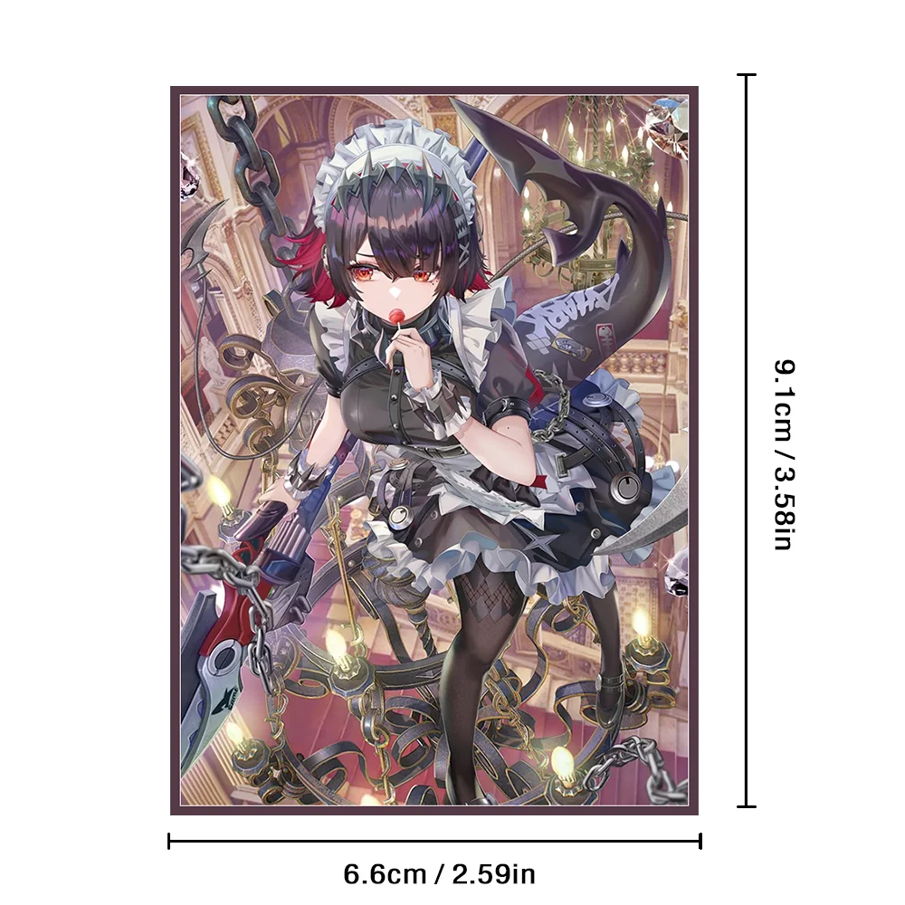 60pcs 66*91mm Laser Animation Sleeve WS Trading Card Sleeve DTCG or PKM Card Protective Sleeve Valentine's Day Gifts