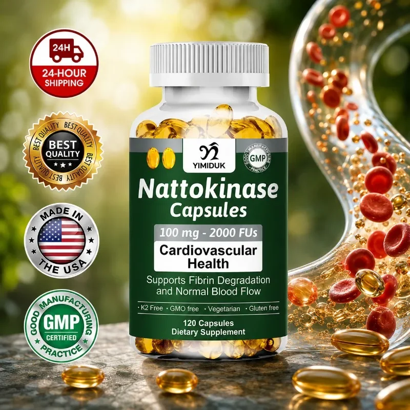 YIMIDUK High-Potency Nattokinase Capsules, Support Healthy Circulation, Inflammation, Vitality & Immune for Adult