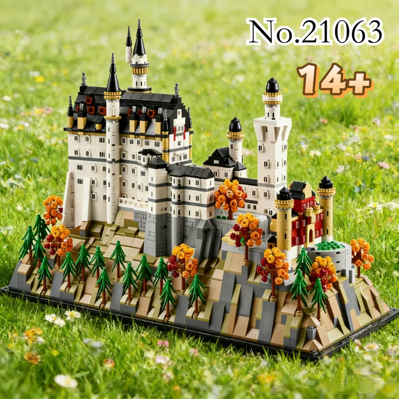 

3455pcs New Arrival 21063 Neuschwanstein Castle Art and Crafts Architecture Street View Building Block Model Toy Christmas Gift