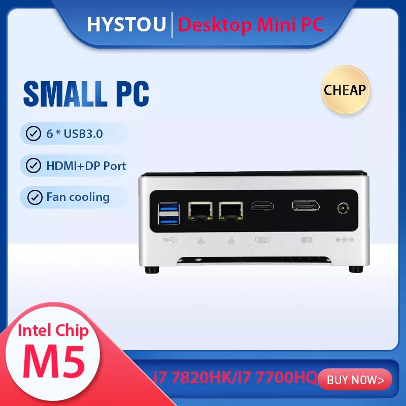 

Hystou мини-ПК M5 Intel Core i5 i7 11 CPU предустановленный Windows 10 Pro (64-бит) 6 USB 3,0 офисный компьютер игровой настольный компьютер