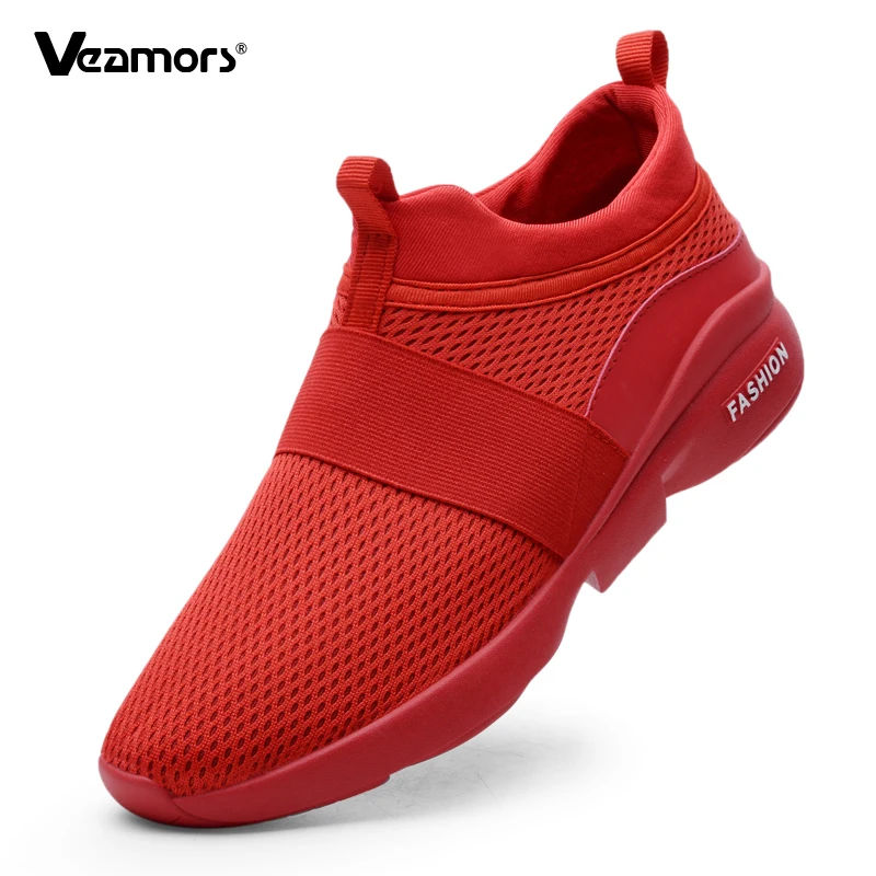 Women's Breathable Mesh Walking Shoes Slip-on Men's Running Sports Shoes Light Loafers Elastic Casual Sneakers