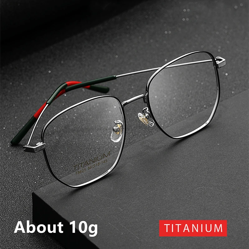 

KatKani Retro Titanium Alloy Optical Prescription Men And Women Glasses Frame Large Ultra-light Decorative Reading Frame T8821