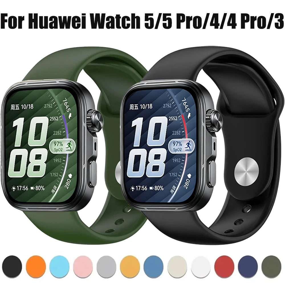 Atmungsaktives Silikonarmband für Huawei Watch Fit 5/5 Pro Sport-Ersatzarmband für Huawei Watch Fit 4/4 Pro/3 Zubehör