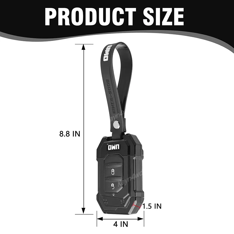 Off Road 4x4 OMU Series Accessori Custodia chiave in alluminio Fob per Jeep Wrangler JL JLU 4XE & Gladiator JT 2018-2025 Copertura chiave in metallo