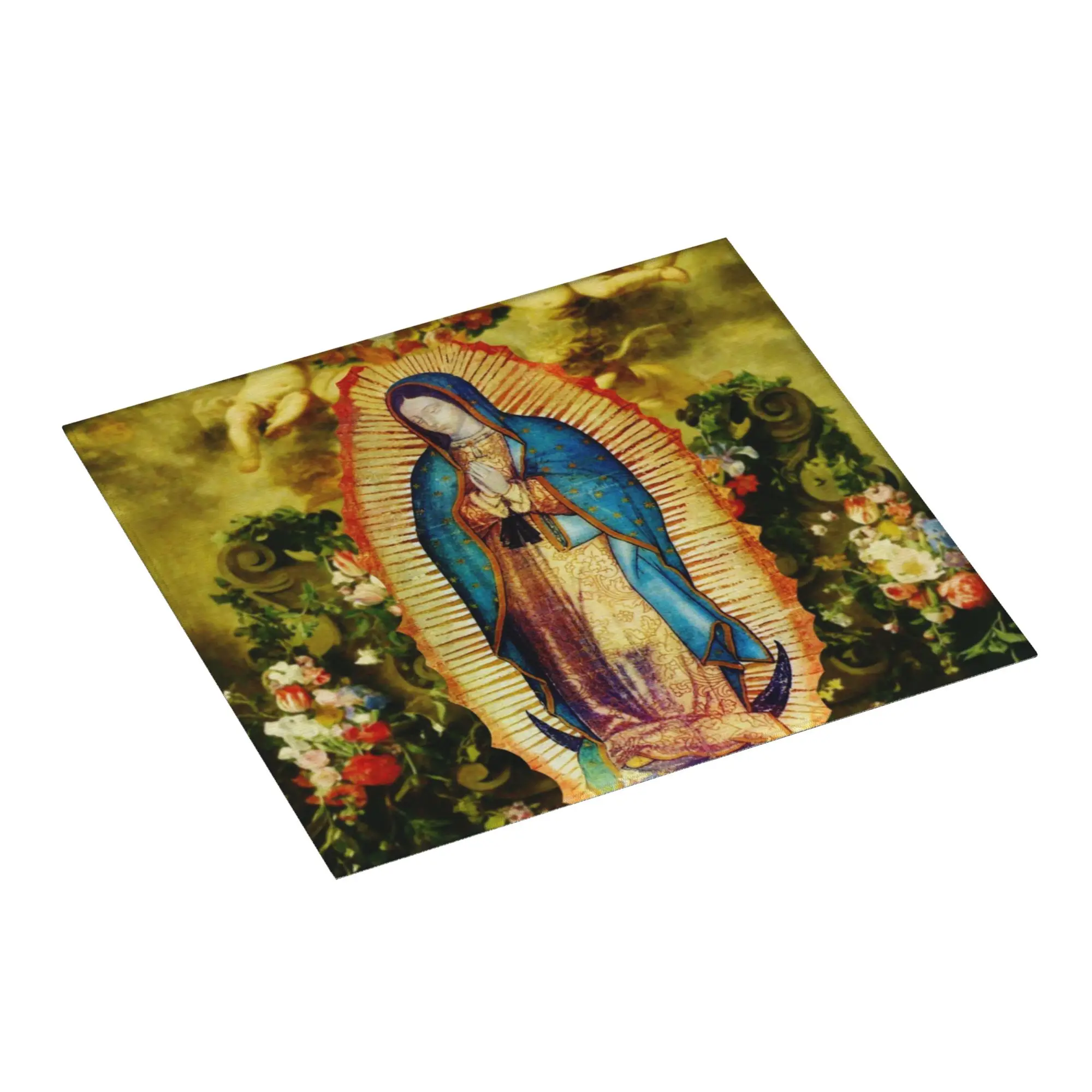 Our Lady of Guadalupe Mexican Virgin Mary Non Slip Kitchen Counter Protector Reusable Catholic Bathroom Drying Mat For Kitchen