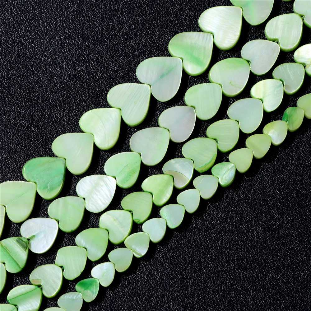 Natural Shell Heart Beads 6 8 10 12mm Multicolor Mother Of Pearl Heart Loose Beads for Jewelry Making DIY Bracelet Necklace