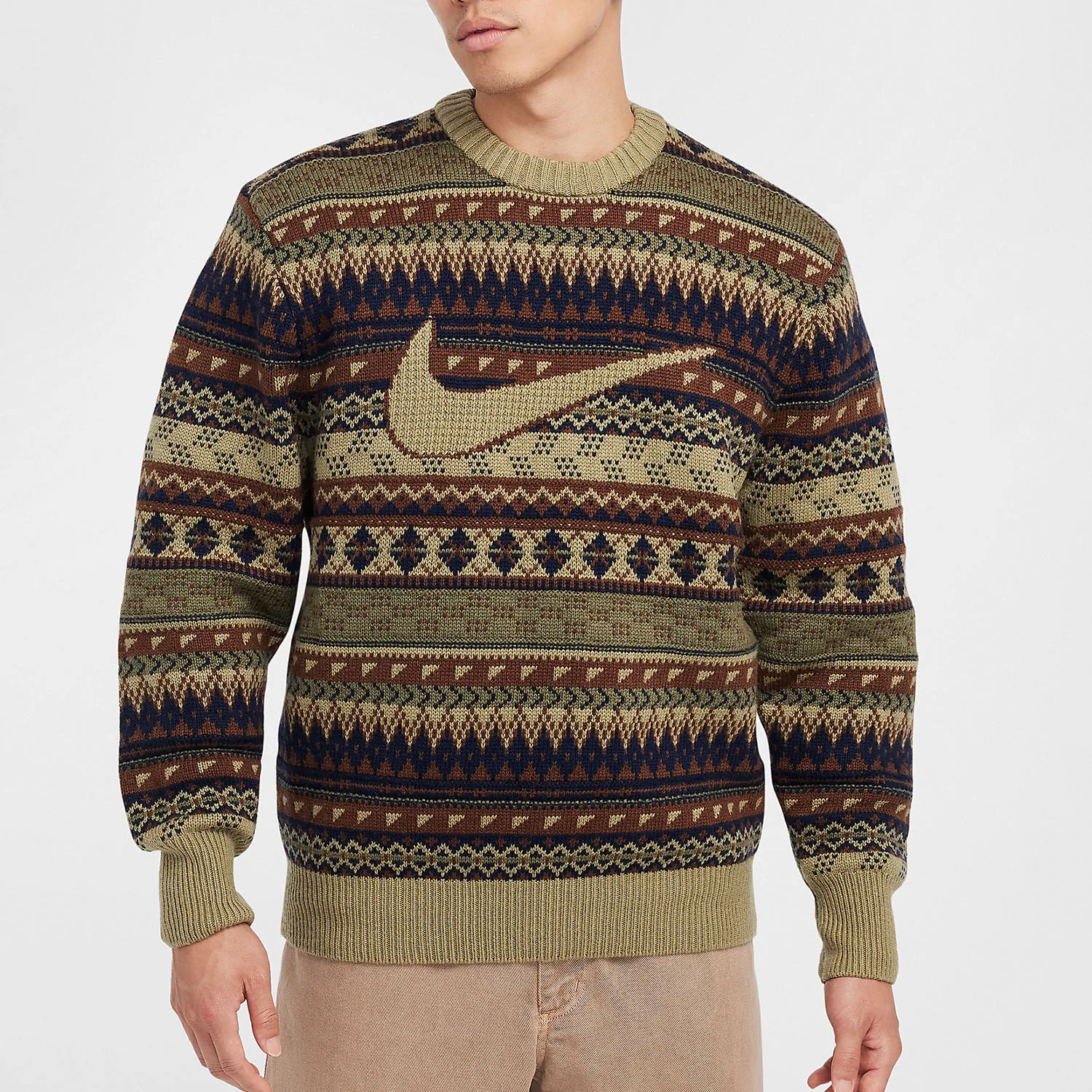 

Nike genuine 2024 New Men's Round Neck Warm Retro Sweatshirt FZ0126-276