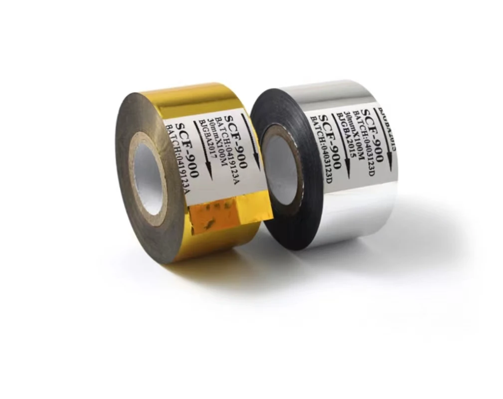 SCF-900 Gold Silver thermal printer ribbon, ink heat transfer ribbon, circular gold and silver coding ribbon