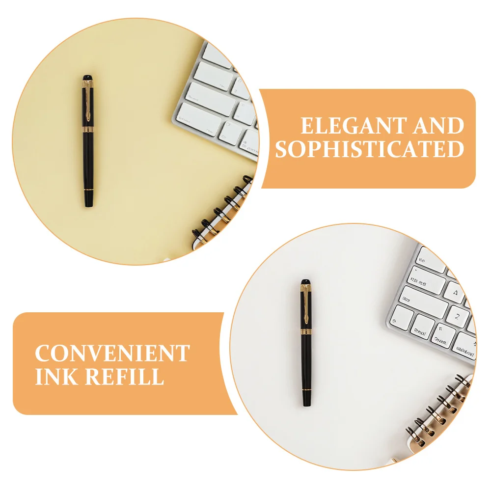 قلم حبر أنيق ذو جسم معدني، تدفق حبر ناعم، قابل لإعادة الملء، مناسب لملاحظات اليومية، فكرة هدية تنفيذية حديثة #2