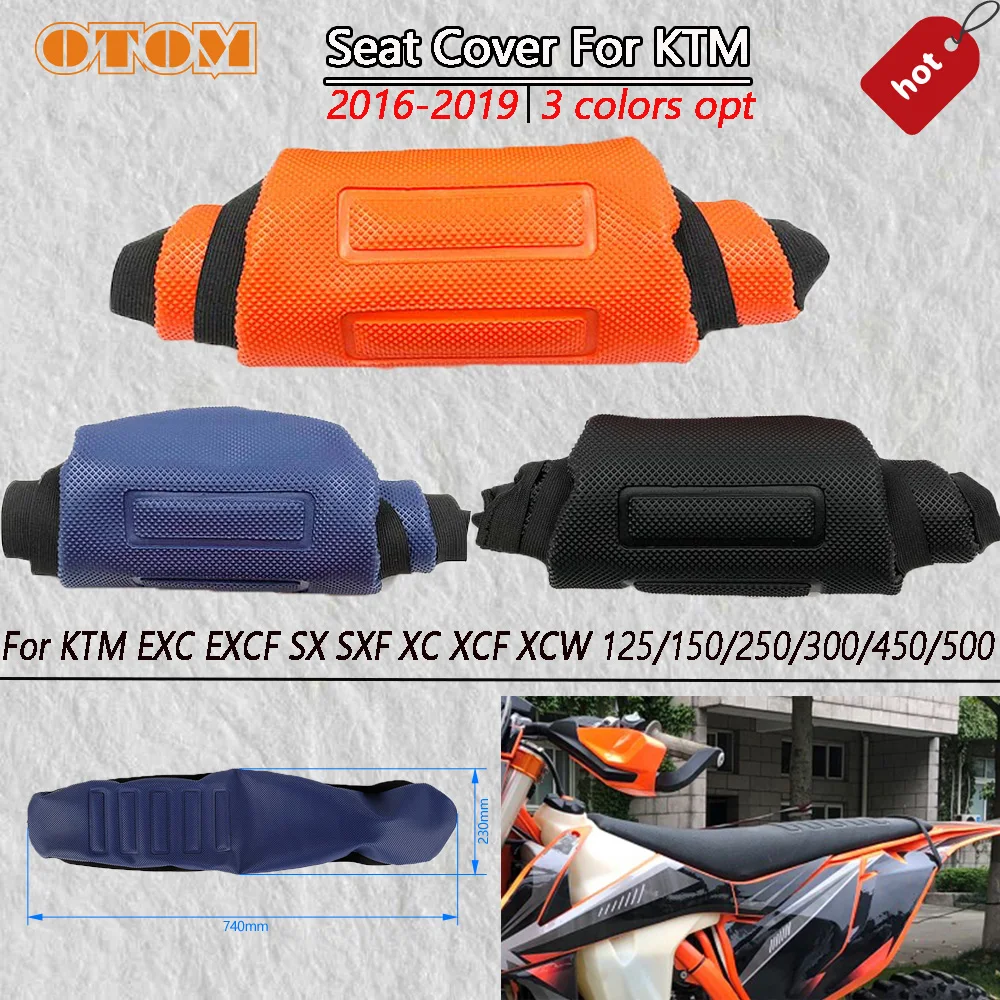 OTOM Seat Covers For KTM EXC EXCF SX SXF XC XCF XCW 125-500 2016-2019 Rubber Gripper Soft Cushion Protector Antiskid Waterproof